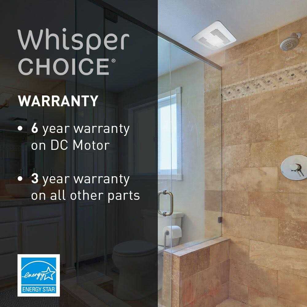 Panasonic ENERGY STAR WhisperChoice DC 0.3-Sone 150-CFM Lighted Bathroom Ventilator Fan RG-C1315LA - Image 4