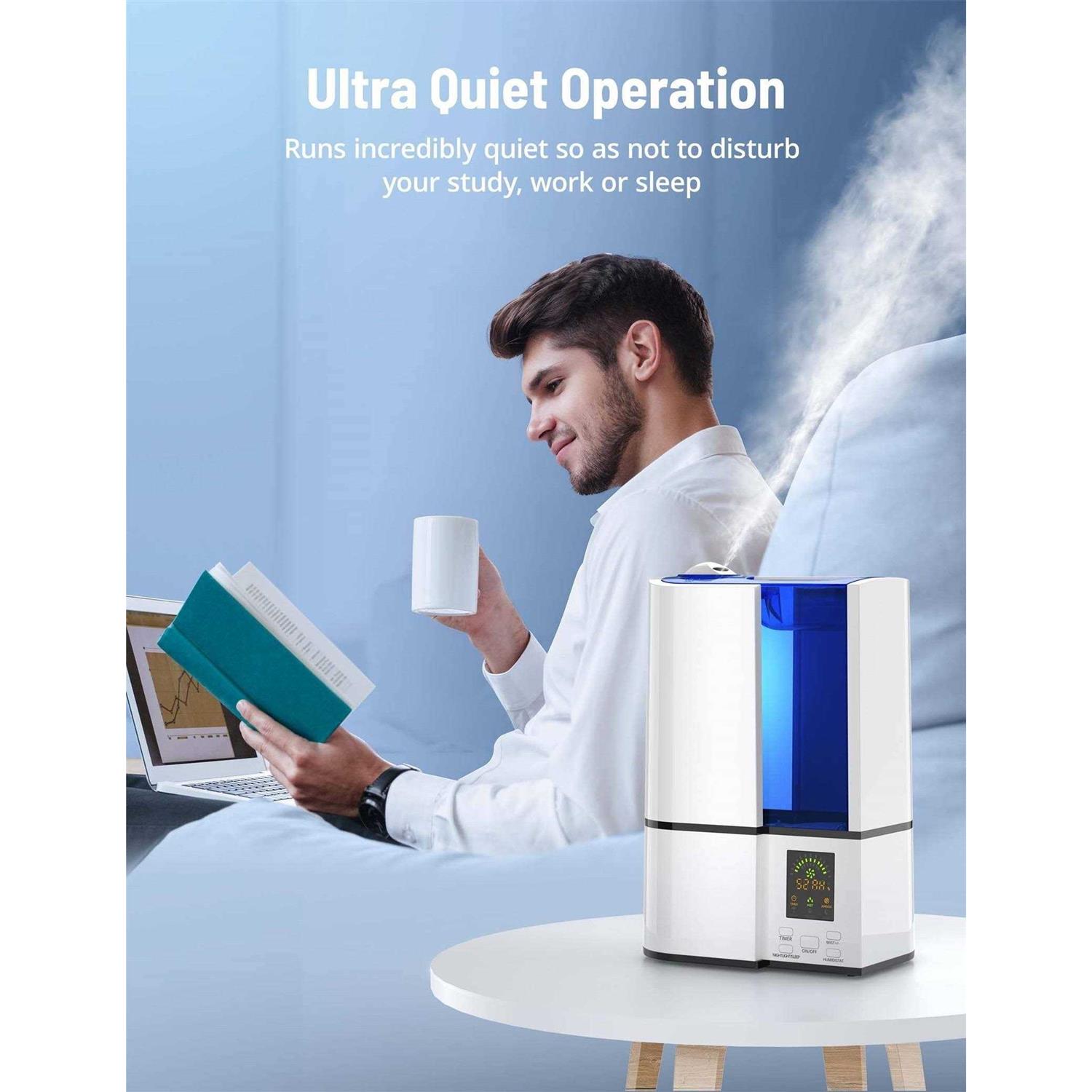 Taotronics Humidifiers 4L Cool Mist Ultrasonic Humidifier for Bedroom Home Large Room - Image 5