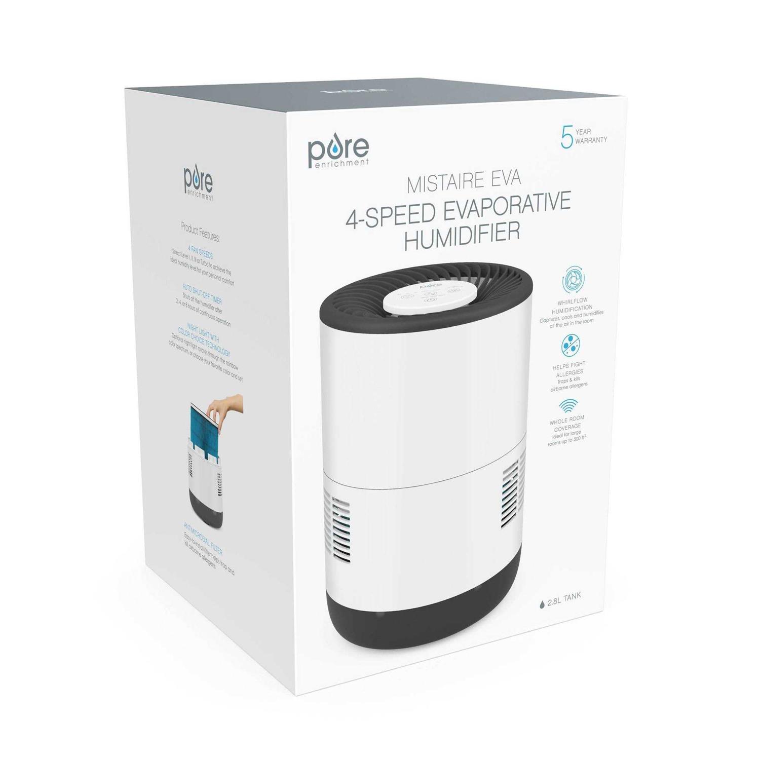 Pure Enrichment MistAire Eva 4-Speed Evaporative Humidifier - Image 3