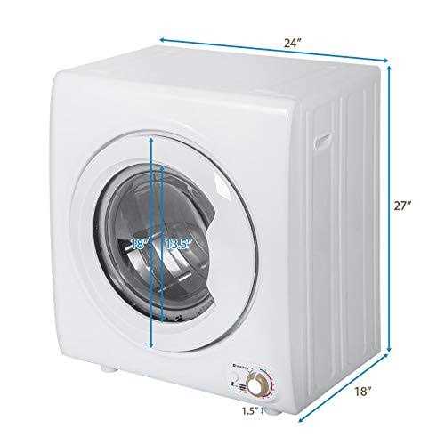 Merax Compact Laundry Electric Portable Clothes Dryer with Stainless Steel Tub - Image 3