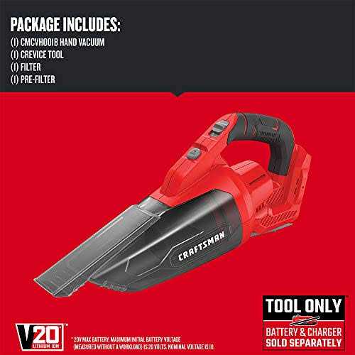 CRAFTSMAN V20 20-Volt Cordless Handheld Vacuum CMCVH001B - Image 5