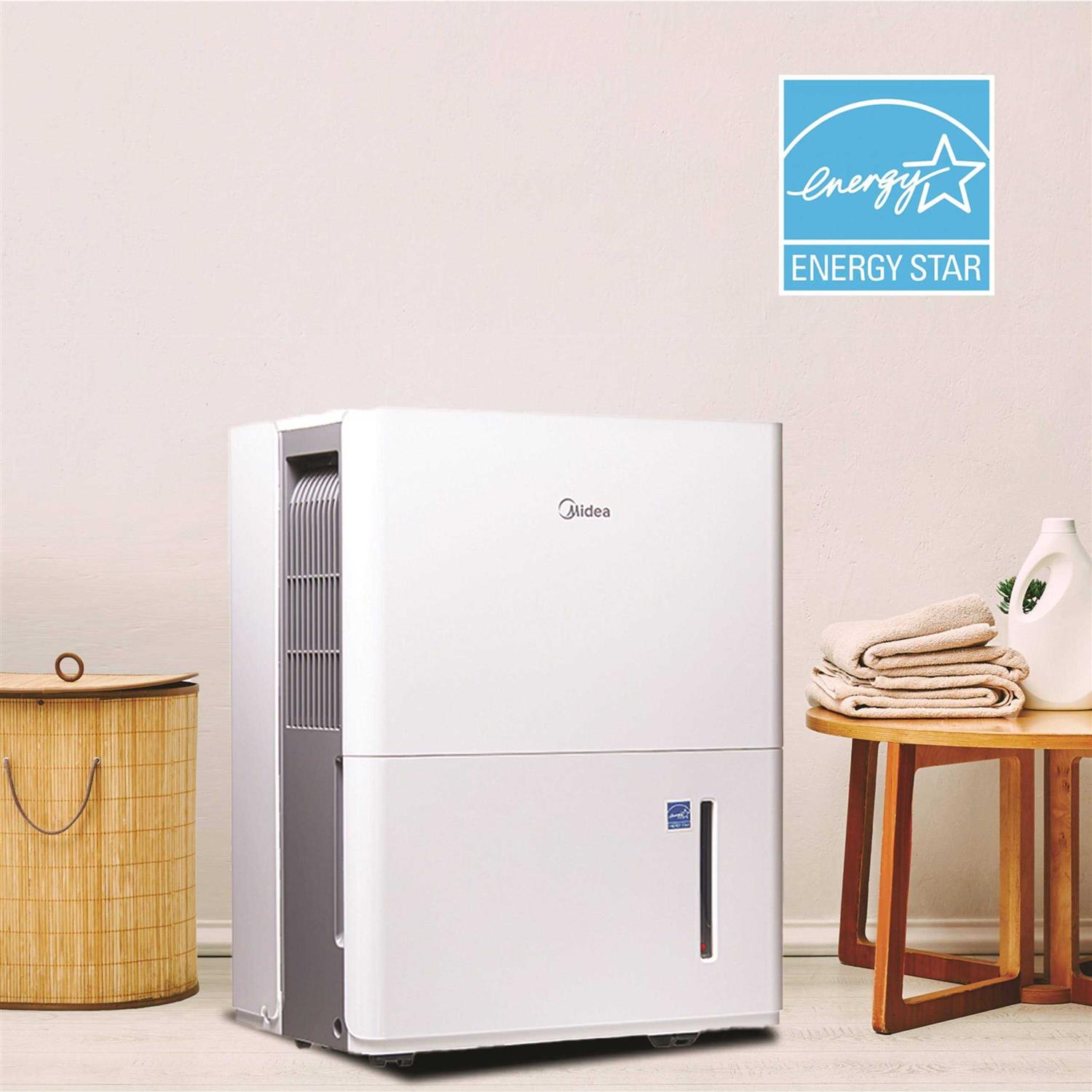 Midea 22-Pint Energy Star Smart Dehumidifier for Damp Rooms MAD22S1WWT - Image 4