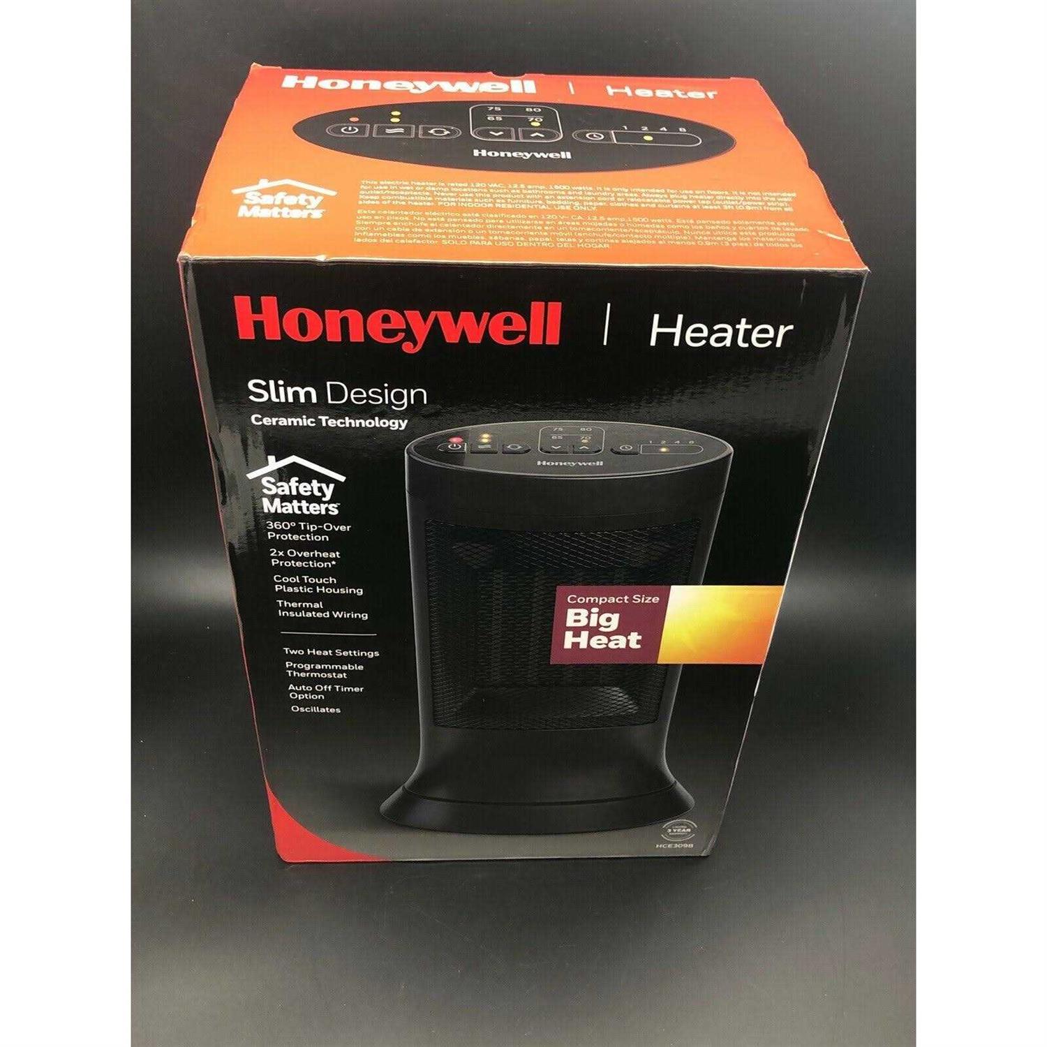Honeywell Digital Ceramic Compact Tower Heater Black - Image 3
