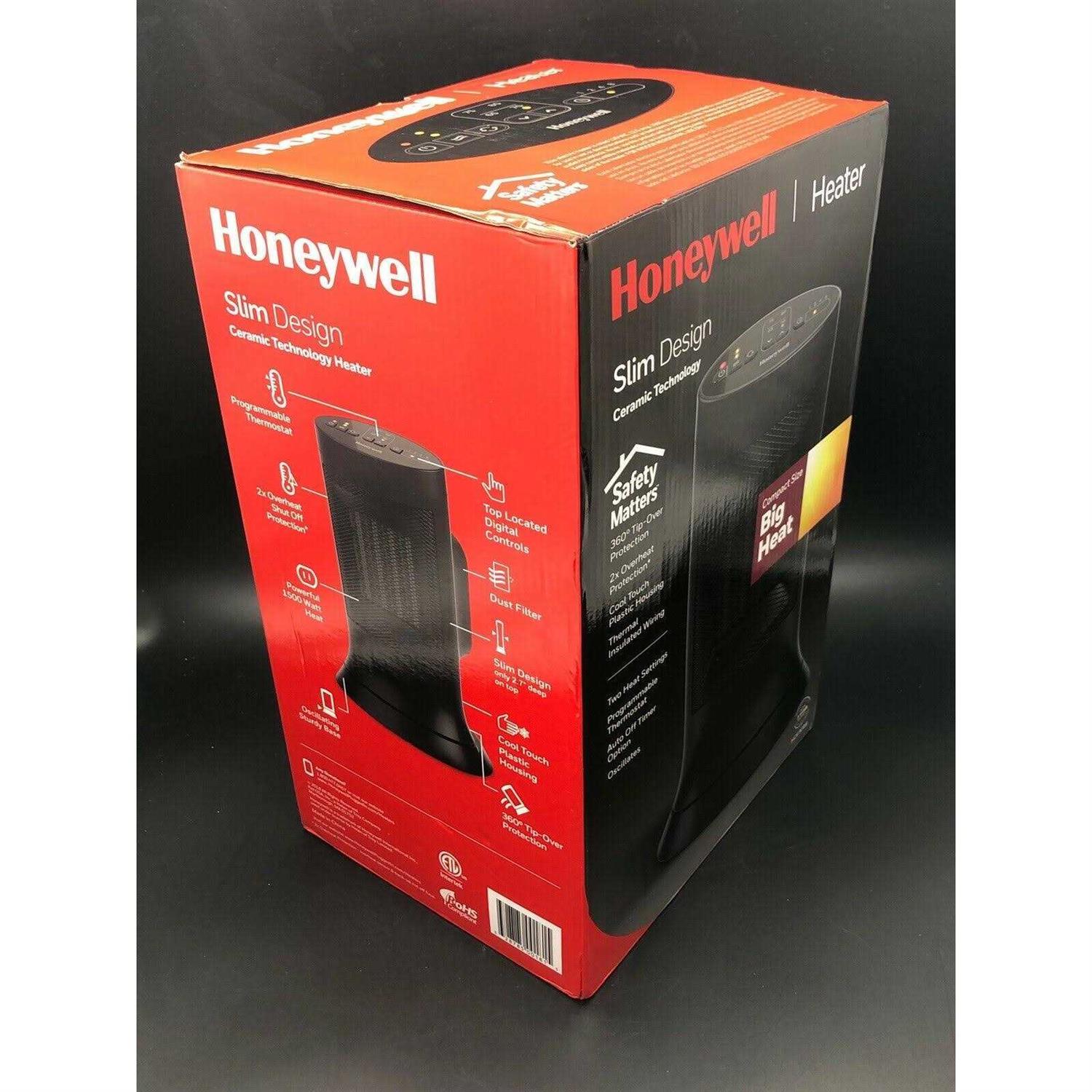 Honeywell Digital Ceramic Compact Tower Heater Black - Image 5