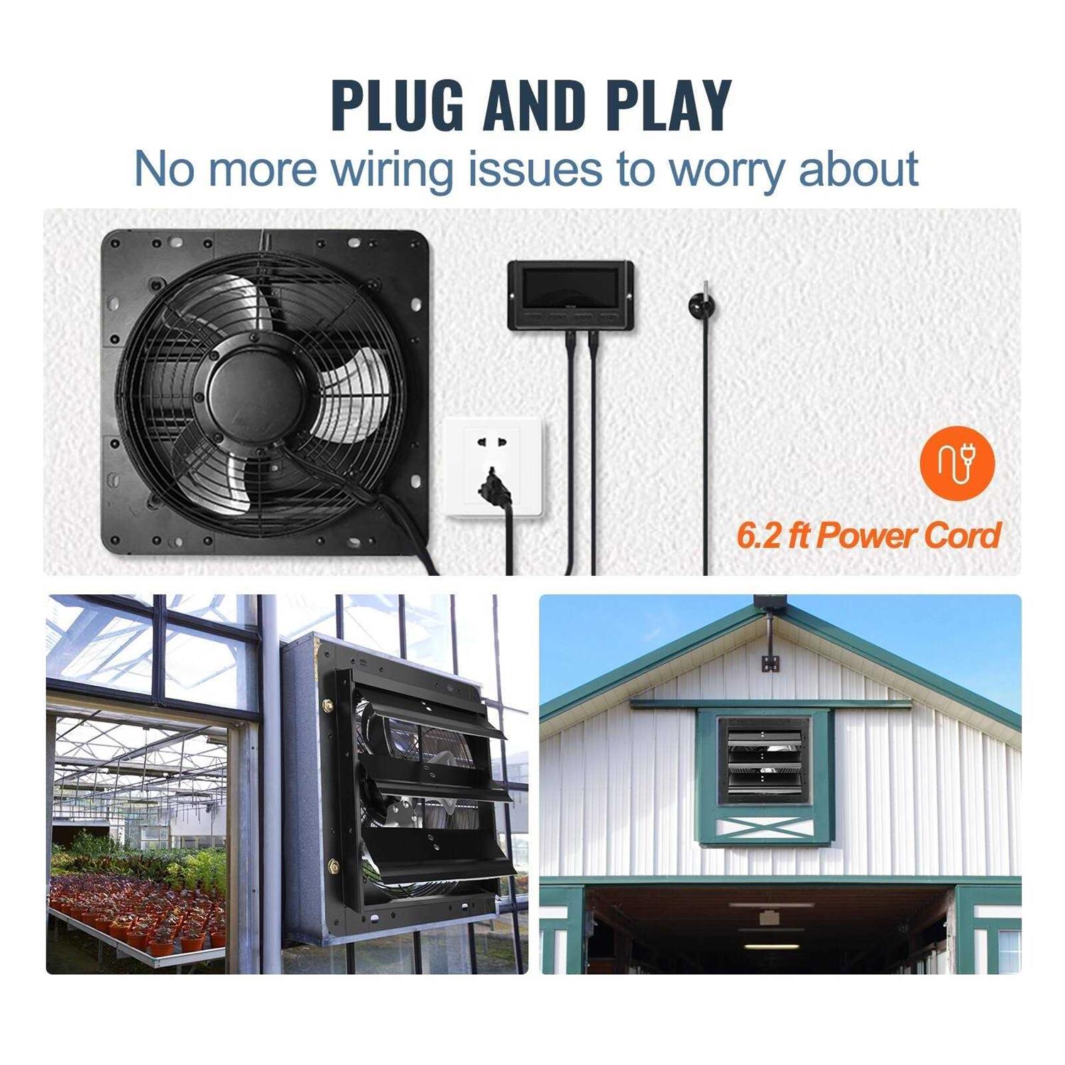 Bentism Shutter Exhaust Fan Shop Exhaust Fan Remote Control Wall-mount Attic - Image 5