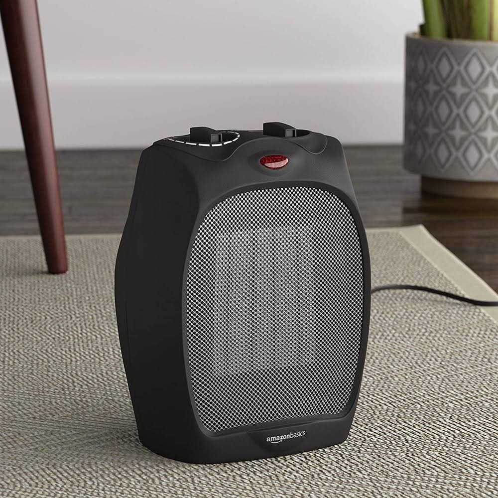 Basics 1500W Ceramic Personal Heater with Adjustable Thermostat - Image 3