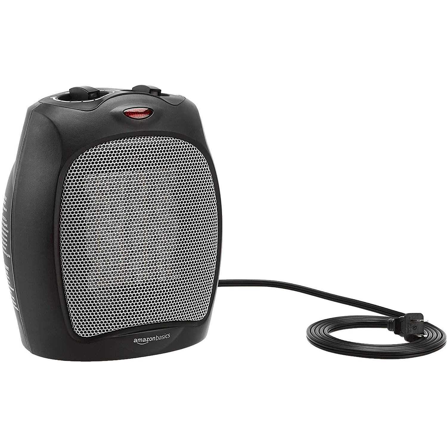 Basics 1500W Ceramic Personal Heater with Adjustable Thermostat - Image 5