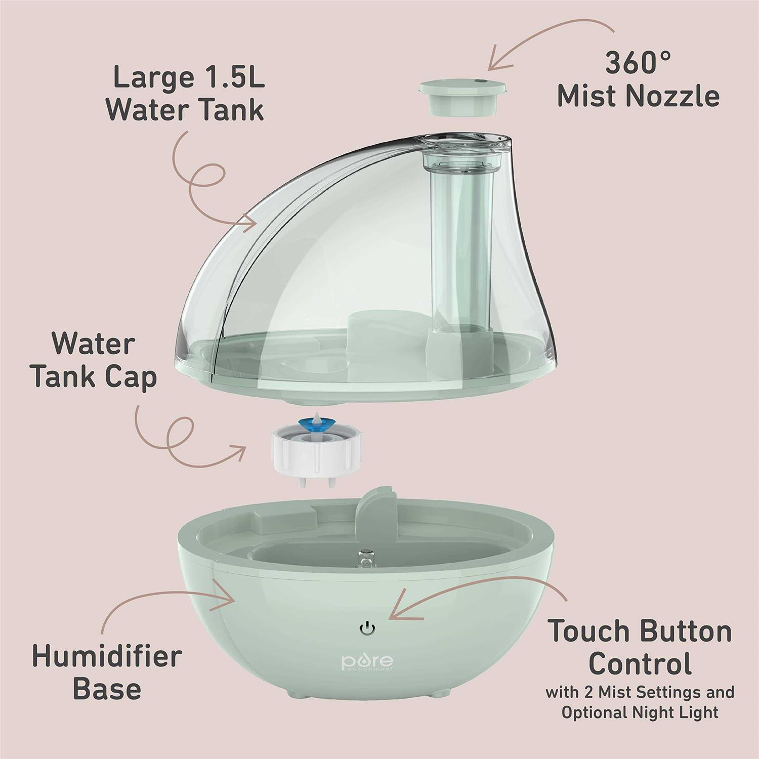 Pure Enrichment Ultrasonic Cool Mist Humidifier - Image 3