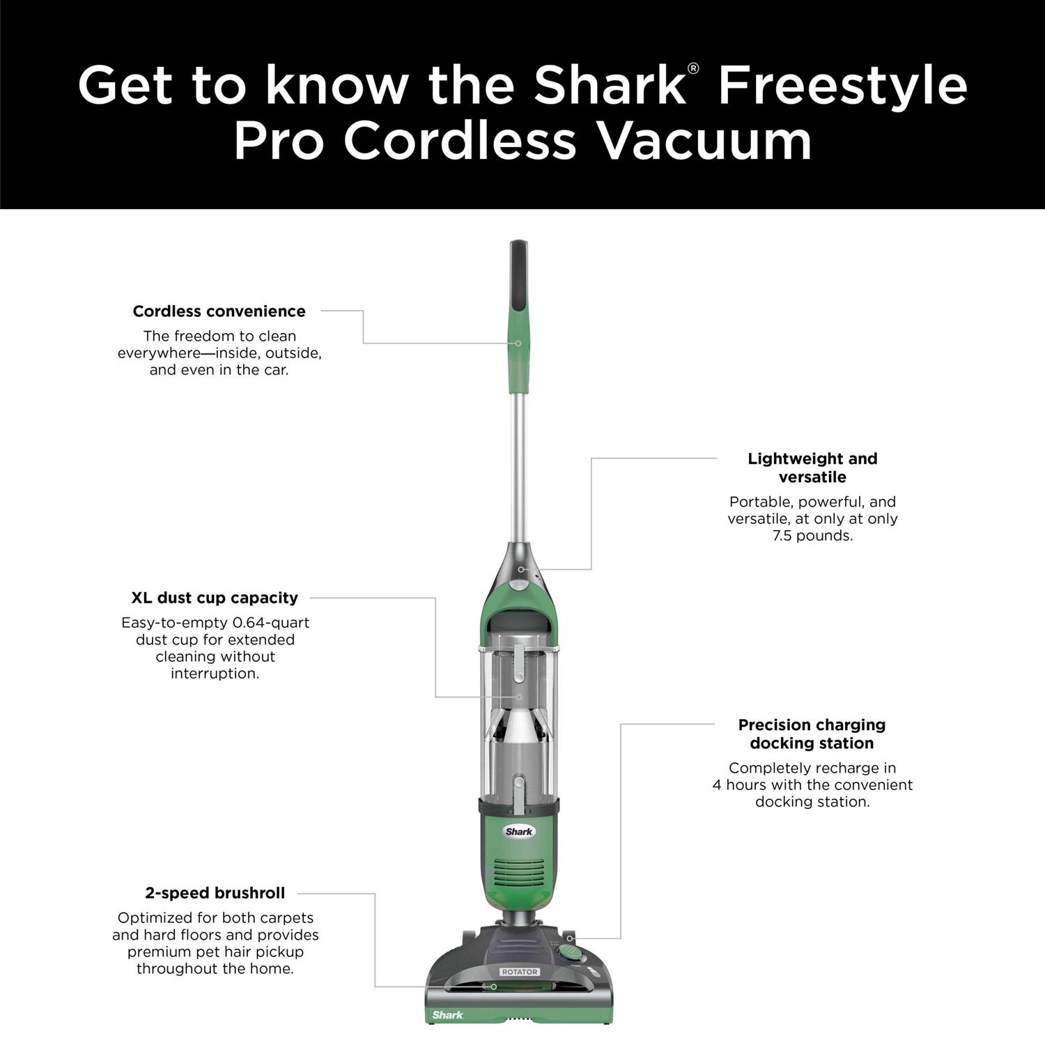 Shark Freestyle Pro Cordless Vacuum with Precision Charging Dock SV1114 - Image 5