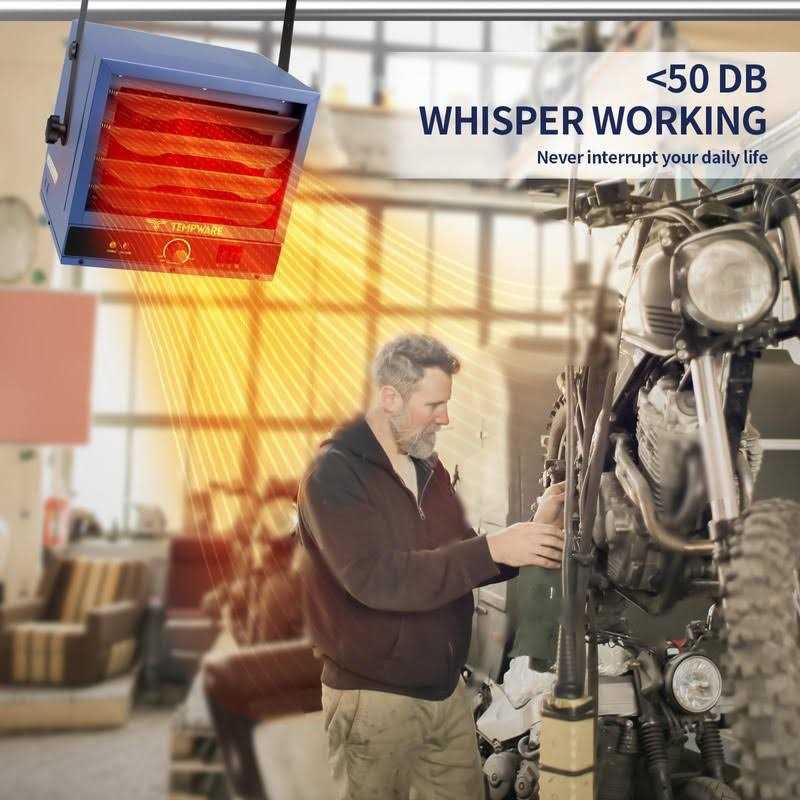 Tempware Electric Garage Heater 5000-Watt Ceiling Mount Shop Heater with 3 Heat Levels - Image 3
