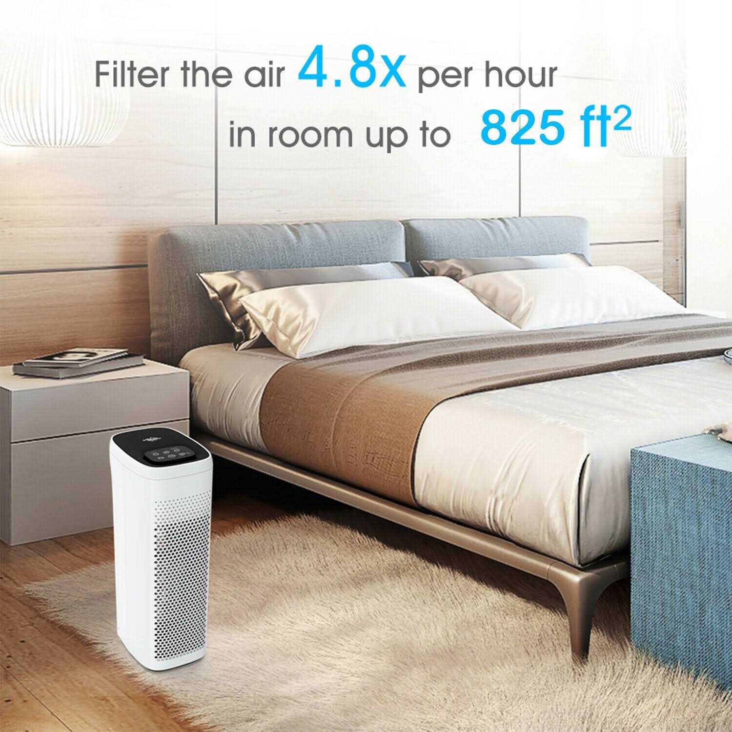 Membrane Solutions MS18 Air Purifier Washable Pre-Filter with H13 True HEPA Air Filter for Large Room 825 Sq Ft - Image 5