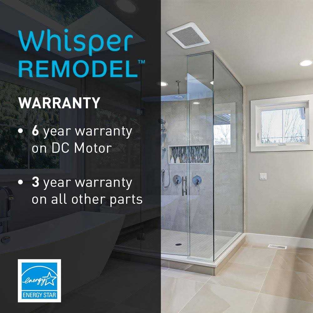 Panasonic WhisperRemodel DC 0.8-Sone 110-CFM Bathroom Ventilator Fan ENERGY STAR RG-R811A - Image 4