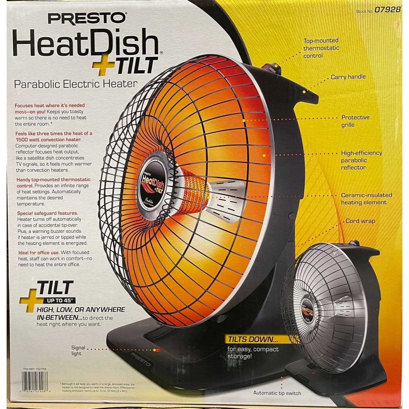 Presto HeatDish Plus Tilt Parabolic Heater - Image 3