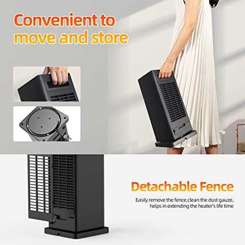 TABYIK Space Heater,1500w Oscillating Heater for Indoor Use With Eco Thermostat,Remote,4 Modes And 24h Timer - Image 3