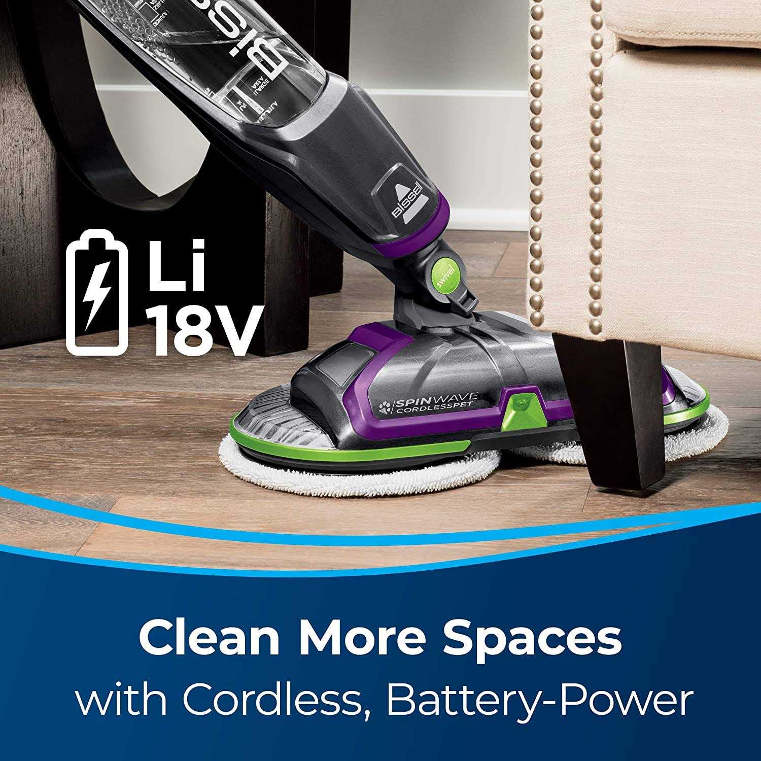 Bissell SpinWave Cordless PET Hard Floor Spin Mop - Image 4