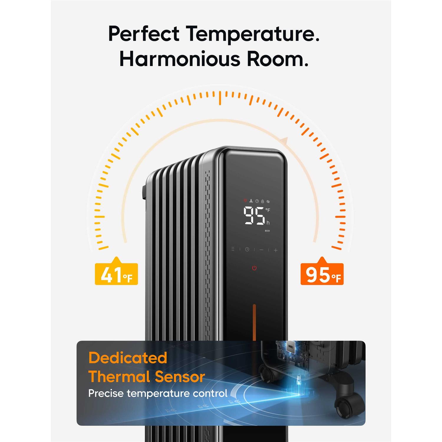 Dreo Radiator Heater 1500W Portable Space Oil Filled with Remote Control - Image 3