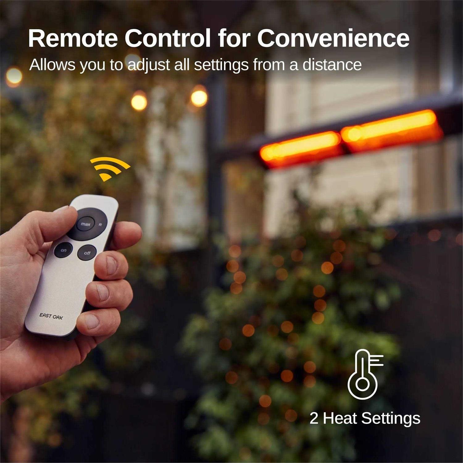 East OAK Patio Heater for Commercial Use 4000w Wall Mounted Infrared Heater - Image 5