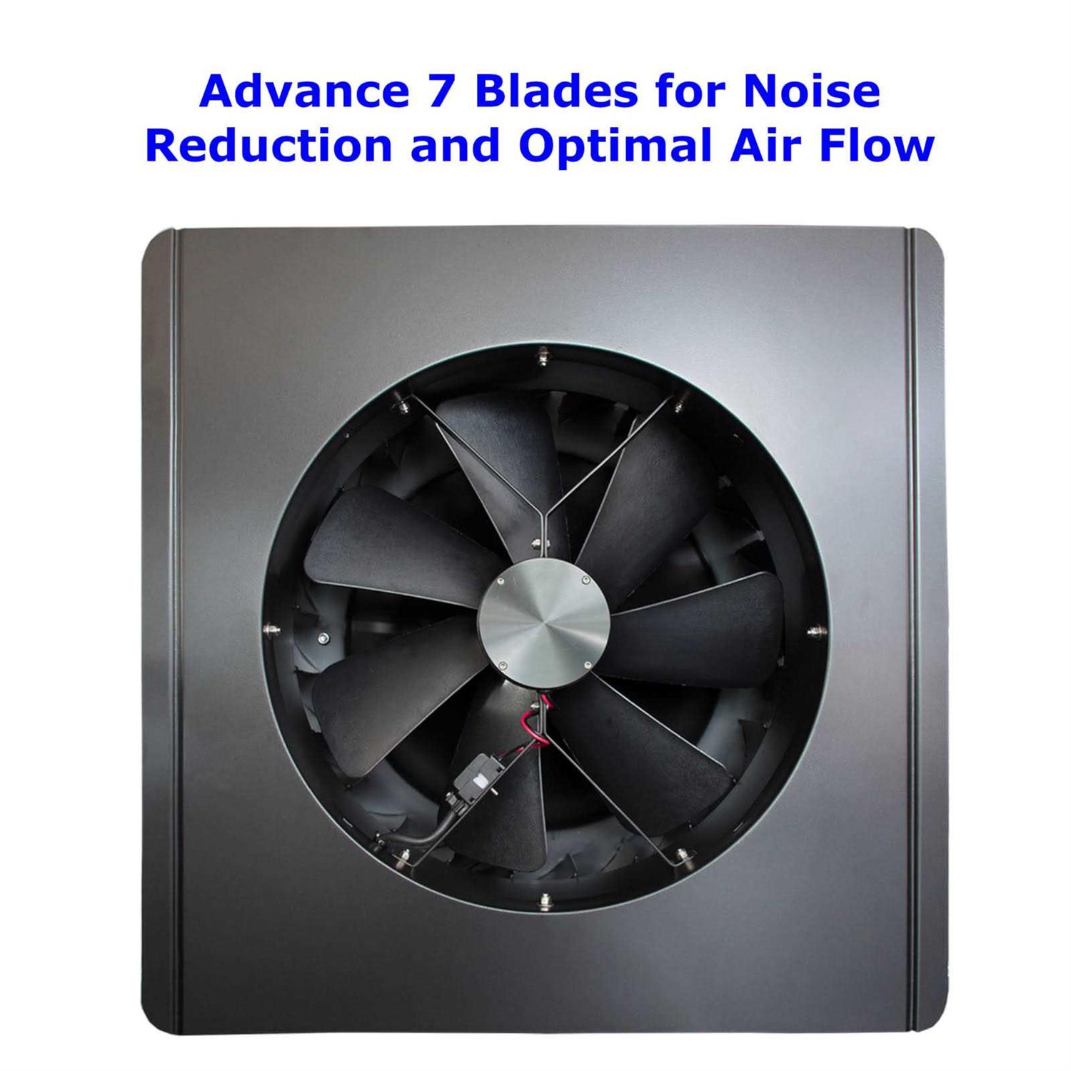 iLiving ILG8SF301 Smart Solar Attic 14 Round Exhaust Fan - Image 3