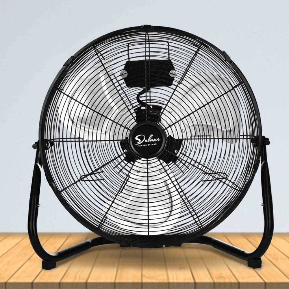 Simple Deluxe 3-Speed High Velocity Heavy Duty Metal Industrial Floor Fans - Image 4
