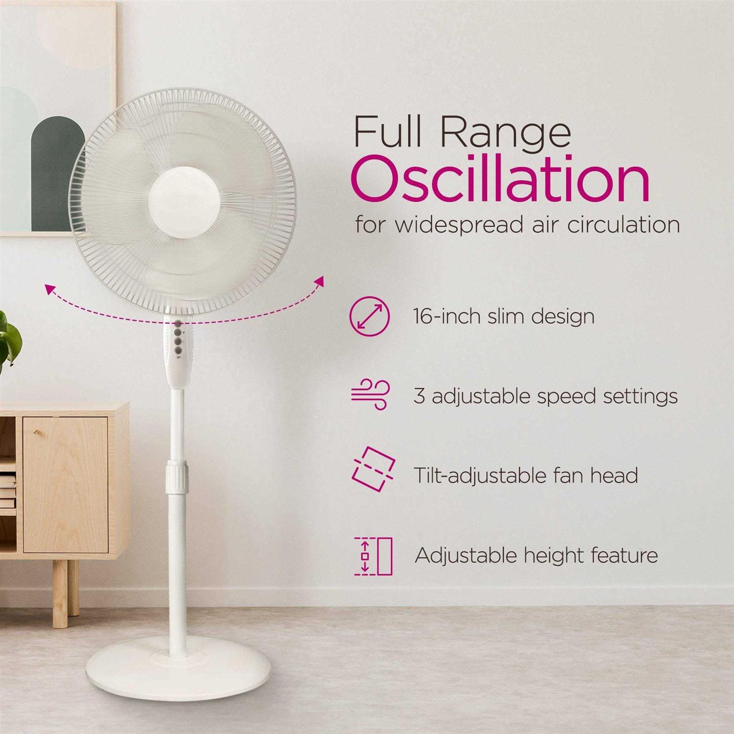 HomePointe Oscillating Stand Fan - Image 4