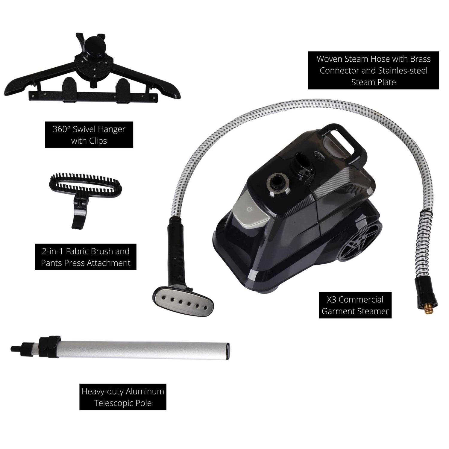 Salav X3a Heavy Duty Commercial Full-size Garment Steamer With Foot Pedals And Extra Large 3l Water Tank - Image 3