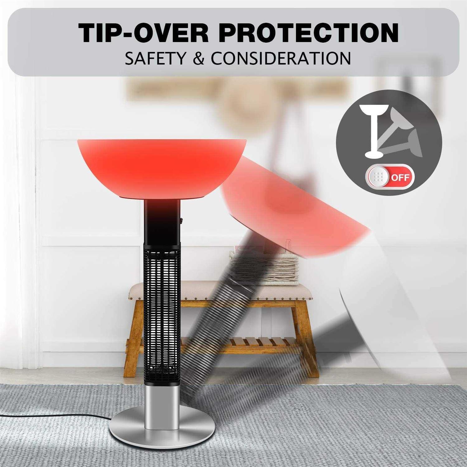 R.W.Flame Outdoor Electric Patio Heater|Infrared Heater With Switch Display - Image 4