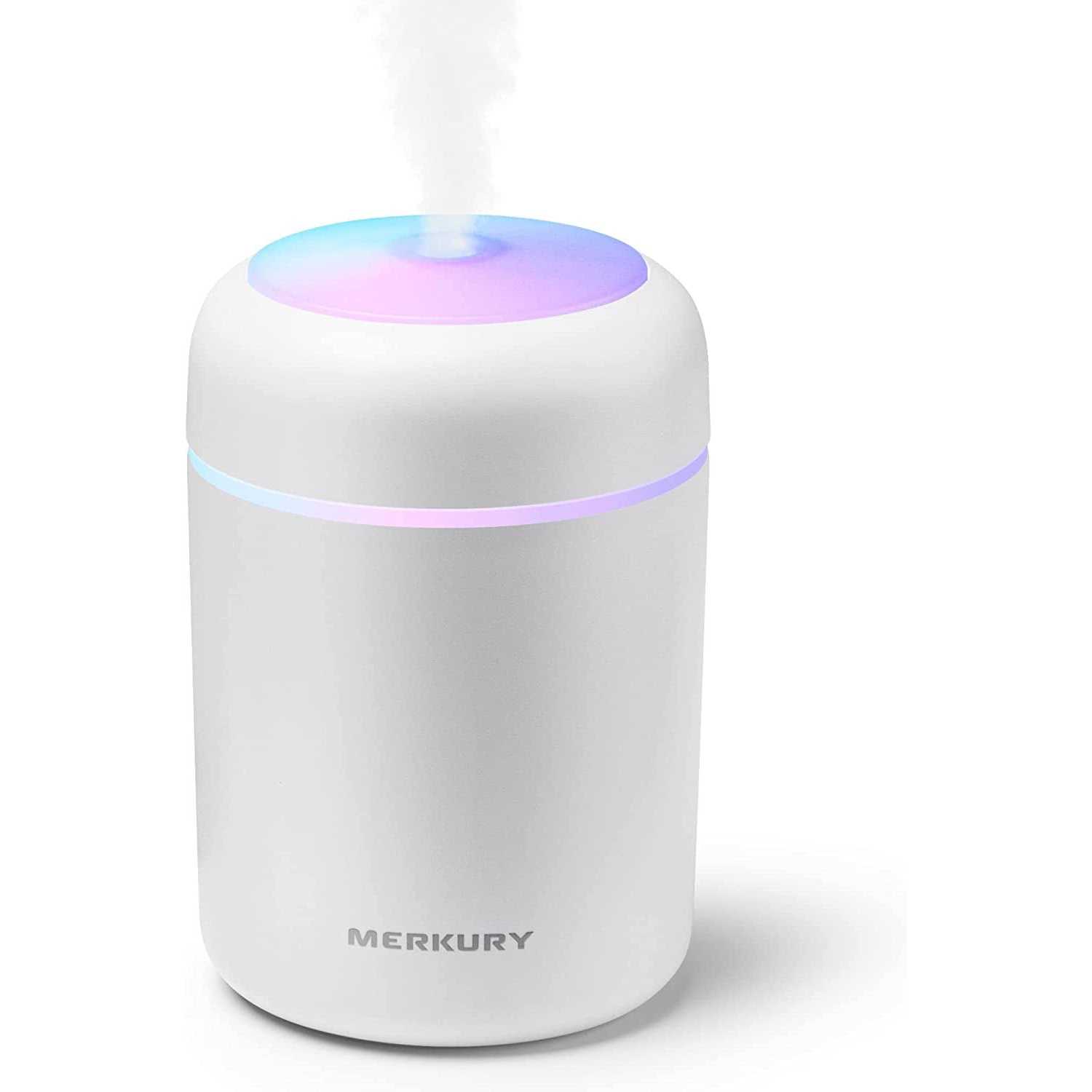 Merkury Innovations Breathe Easy Portable Personal Humidifier, USB Powered, Night Light, Timer Included, For Allergies, Dry Skin and Improved Sleep - Image 4