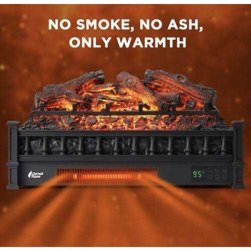 TURBRO Eternal Flame 26-inch Infrared Quartz Electric Fireplace Log Heater - Image 3