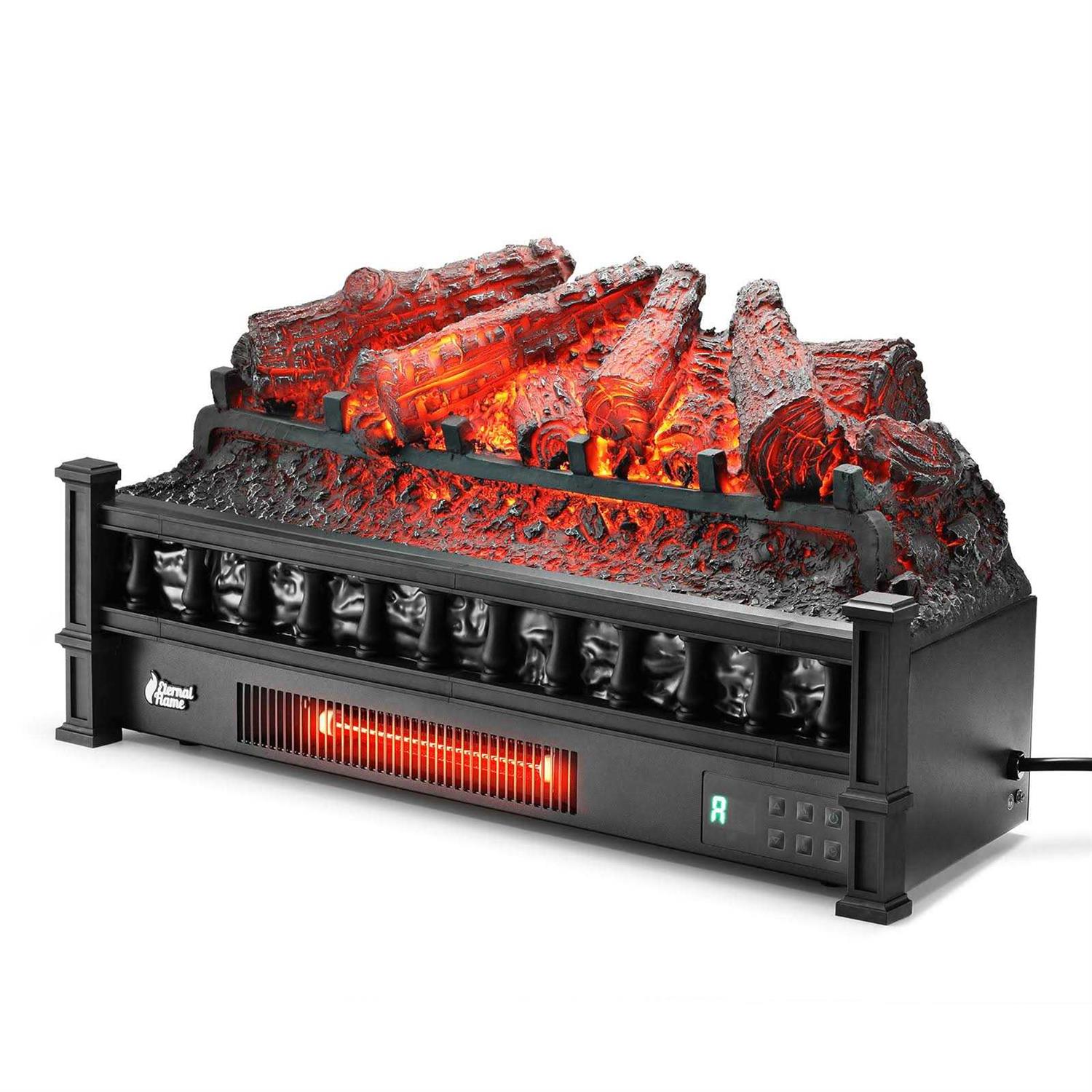 TURBRO Eternal Flame 26-inch Infrared Quartz Electric Fireplace Log Heater - Image 4
