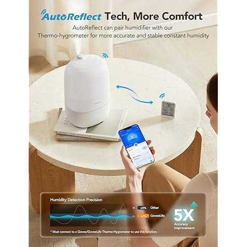 GoveeLife Smart Humidifiers for Bedroom 3L Top Fill Cool Mist Humidifiers with Essential Oil Diffuser - Image 3