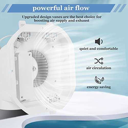 Bathroom Exhaust Fan with LED Light Bathroom Fan with Light Shower Ceiling Ventilation - Image 3