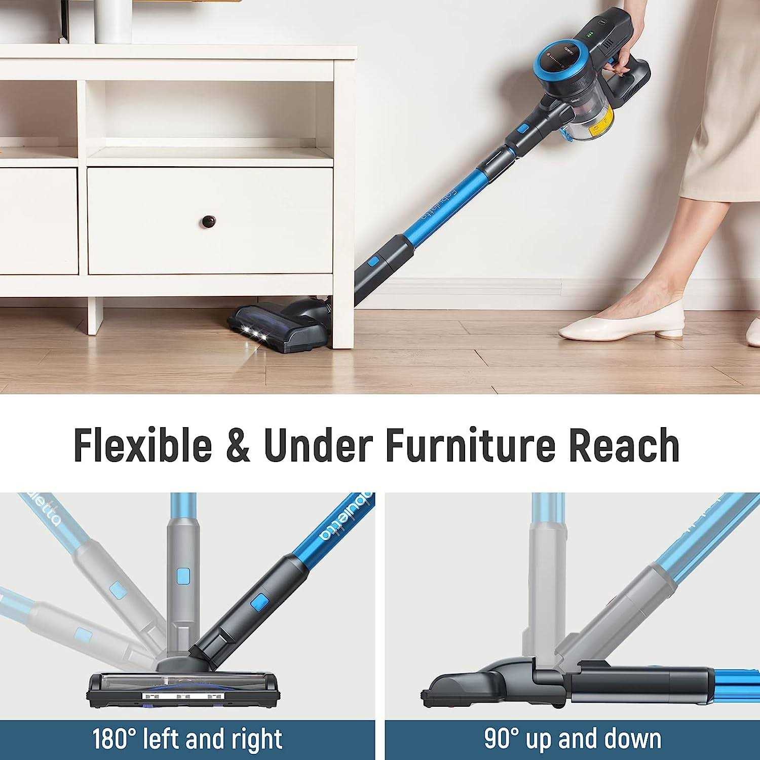 Fabuletta Cordless Vacuum Cleaner 6 in 1 Lightweight Stick Vacuum Cleaner - Image 5