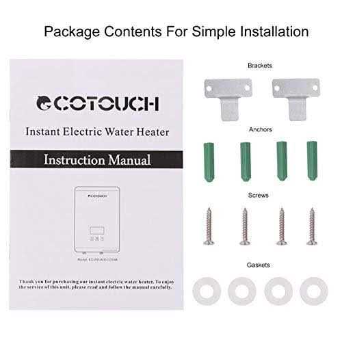 Tankless Water Heater 5.5kw 240v Ecotouch Point-of-use Digital Display,Electric Instant Hot Water Heater with Self-modulating,Overheating - Image 3