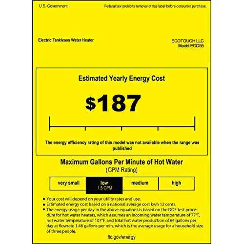 Tankless Water Heater 5.5kw 240v Ecotouch Point-of-use Digital Display,Electric Instant Hot Water Heater with Self-modulating,Overheating - Image 4