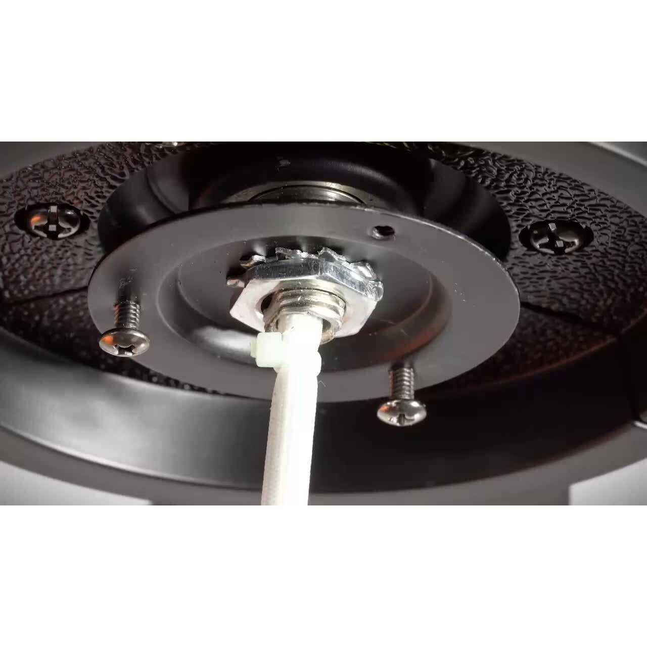 Hampton Bay Darya 25 in. Integrated CCT LED Indoor/Outdoor Matte Black and Wicker Ceiling Fan with Remote Control Included - Image 3