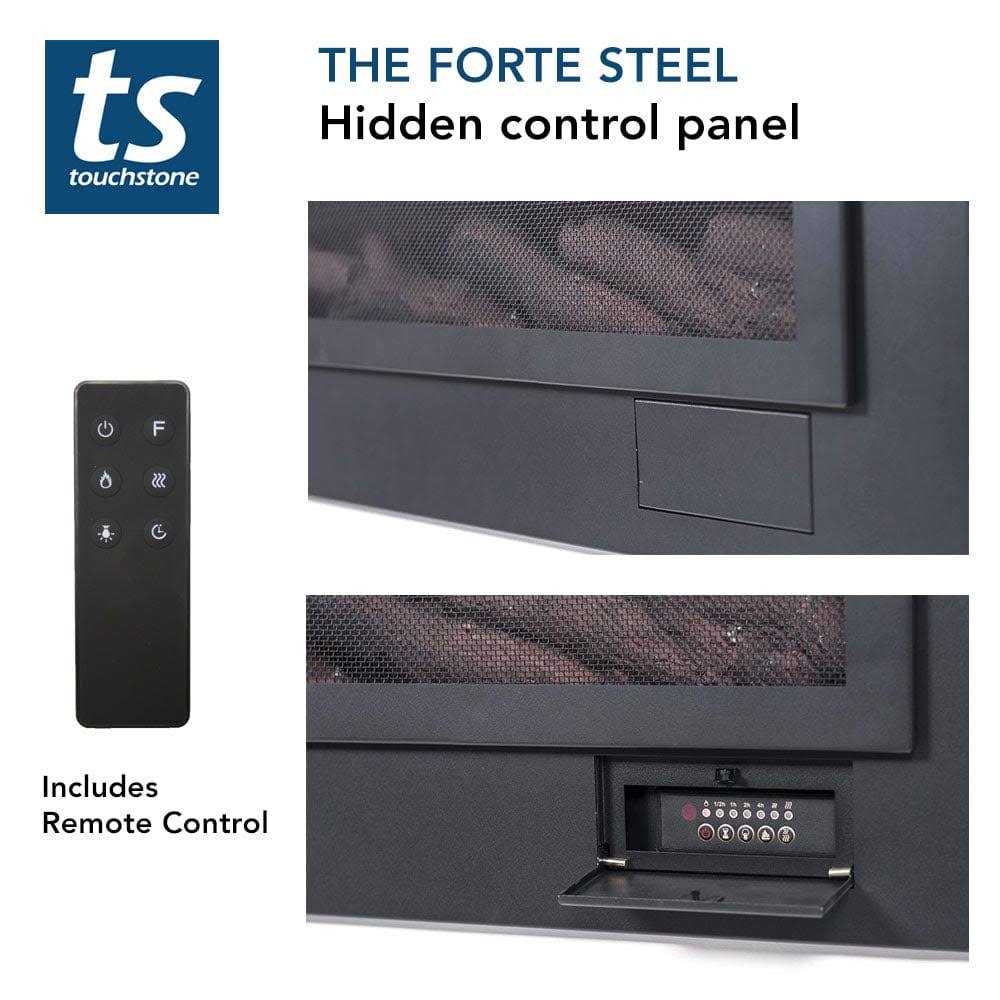 Touchstone Recessed Electric Fireplace Steel Mesh Screen - Image 4