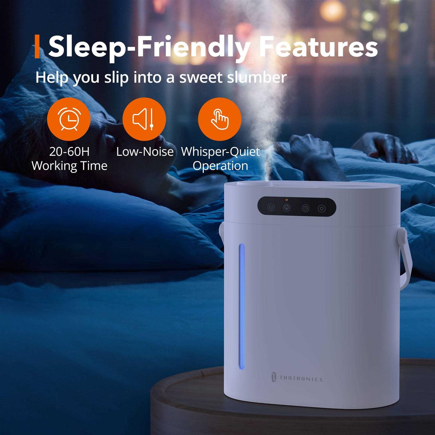 Taotronics 6L Cool Mist Humidifier Top Fill Humidifier with Touch Control - Image 3