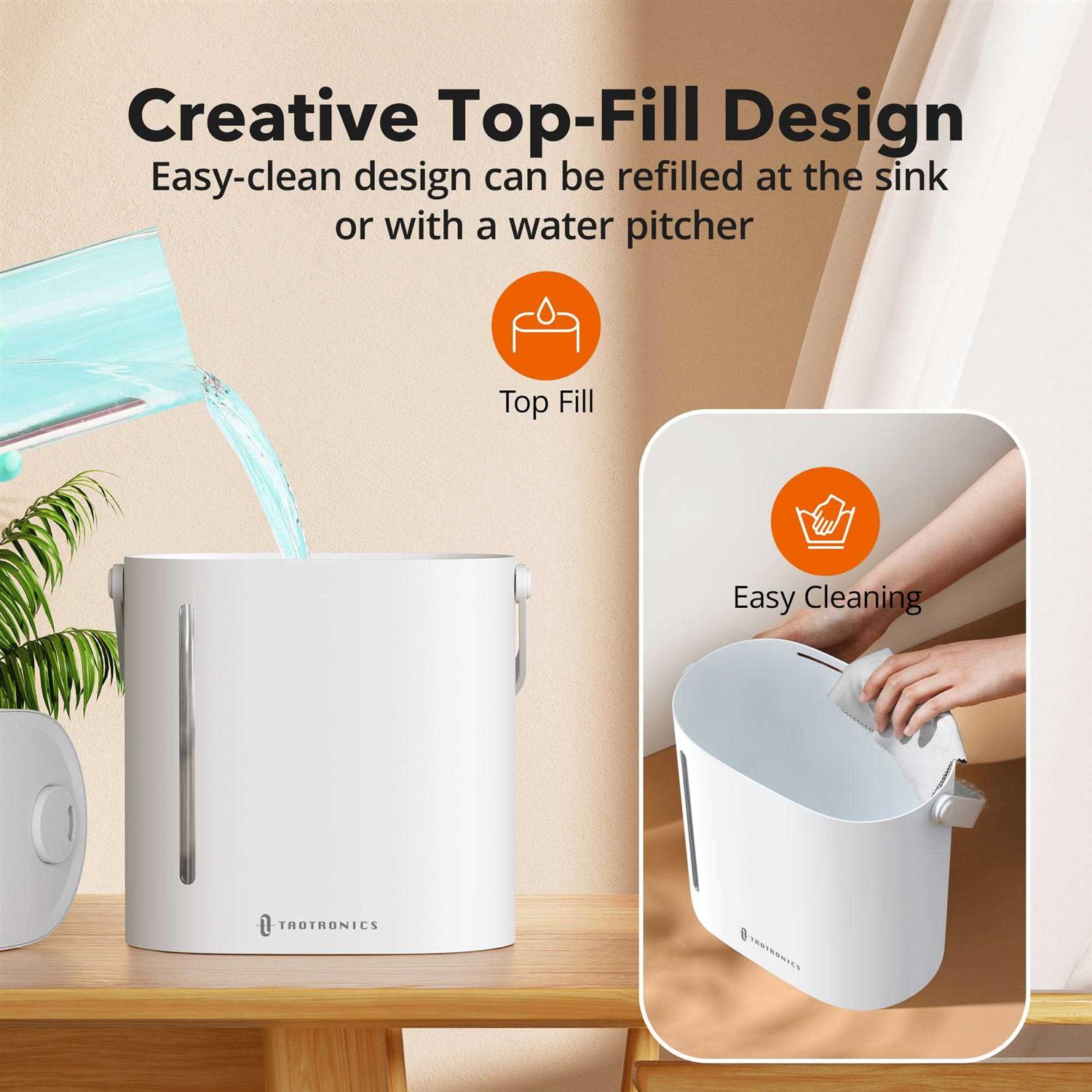 Taotronics 6L Cool Mist Humidifier Top Fill Humidifier with Touch Control - Image 5