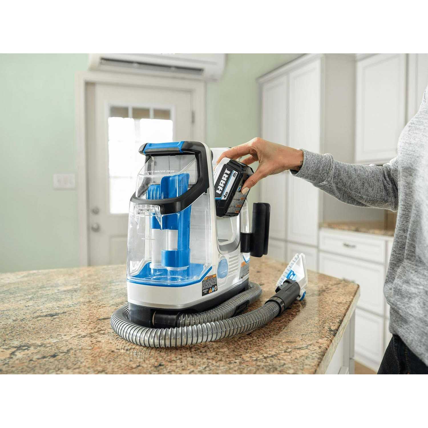 HART 20-Volt Cordless Carpet & Upholstery Spot Cleaner with 20-Volt 4Ah Battery - Image 3