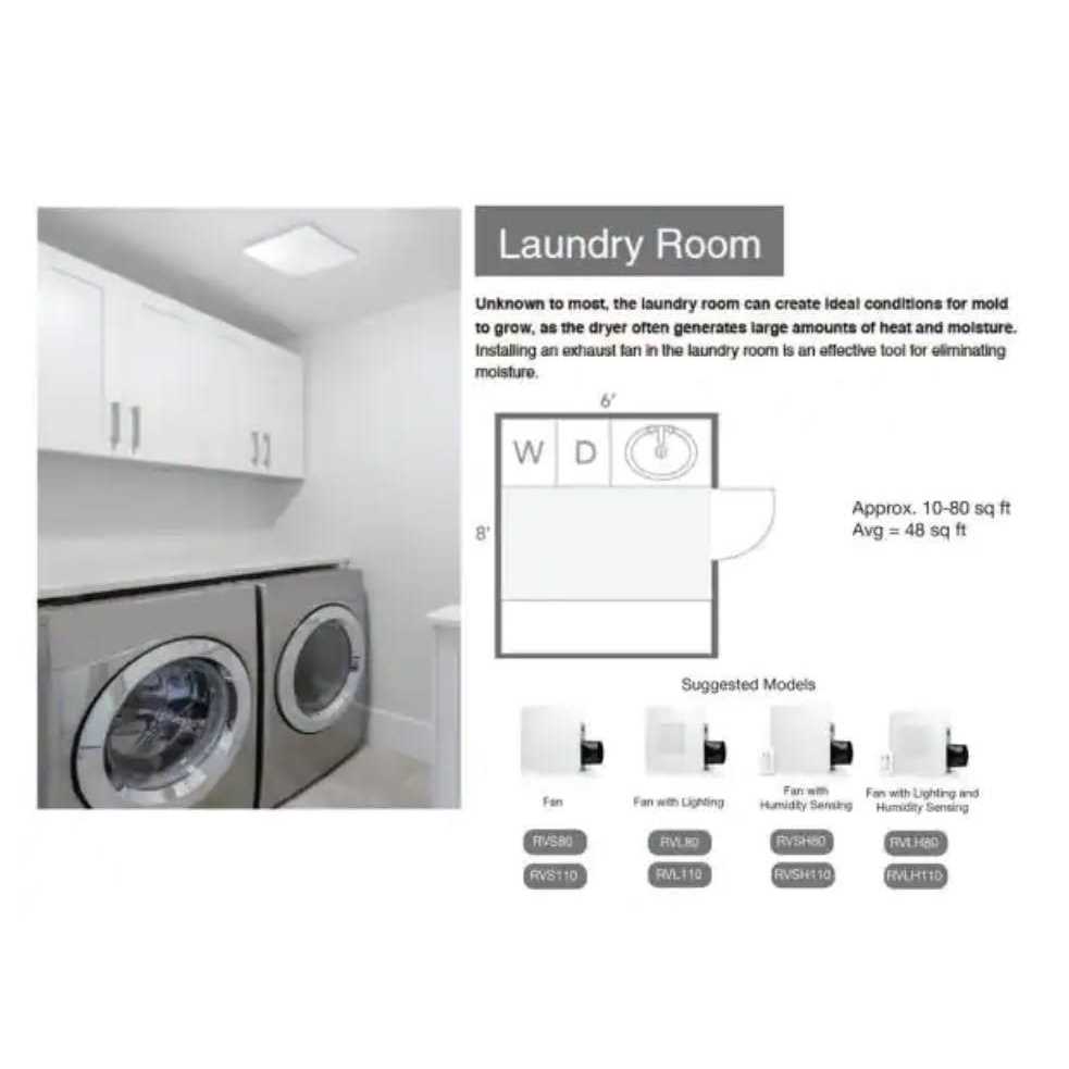 Revent 80 CFM Easy Installation Bathroom Exhaust Fan with Adjustable LED Lighting - Image 3