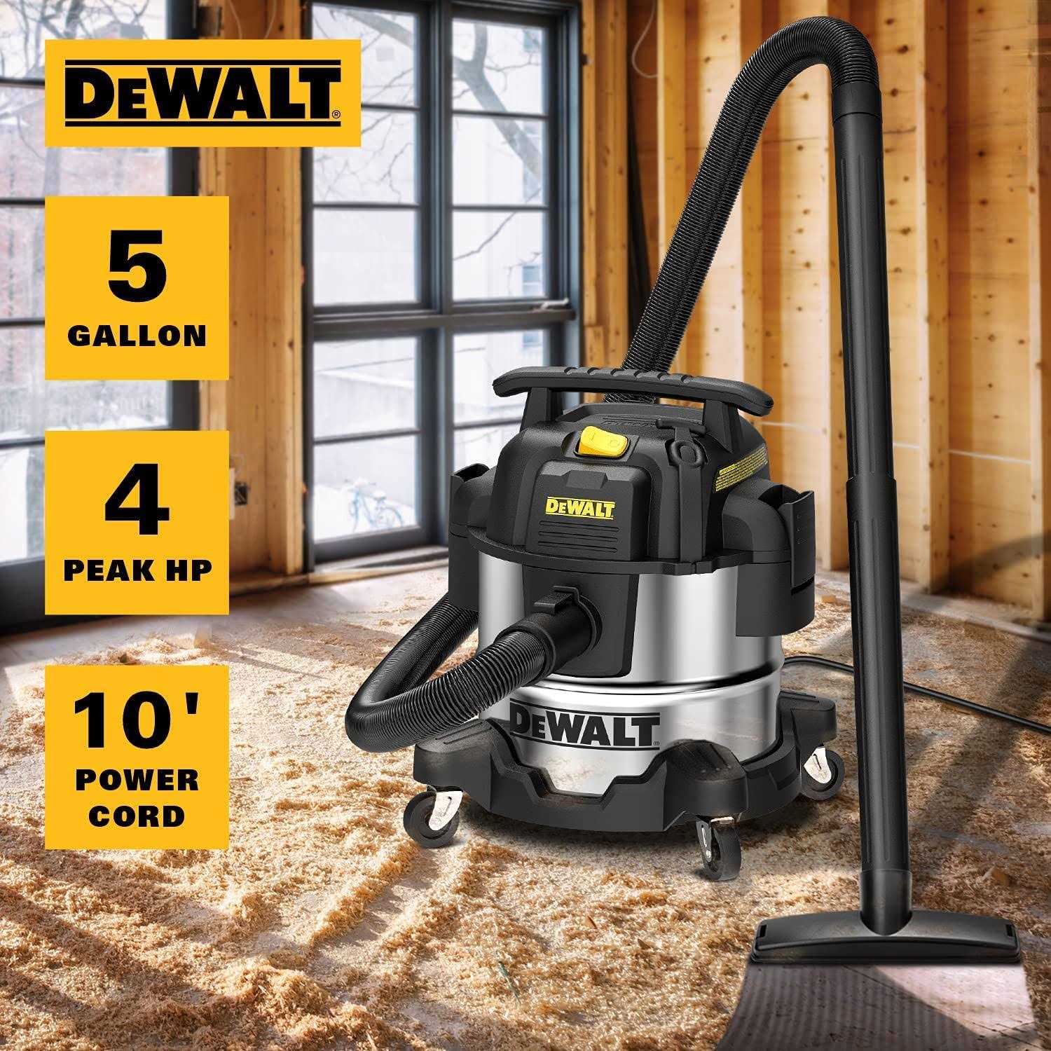 Dewalt 5 Gallon Stainless Steel Wet/Dry Vac DXV05S - Image 3