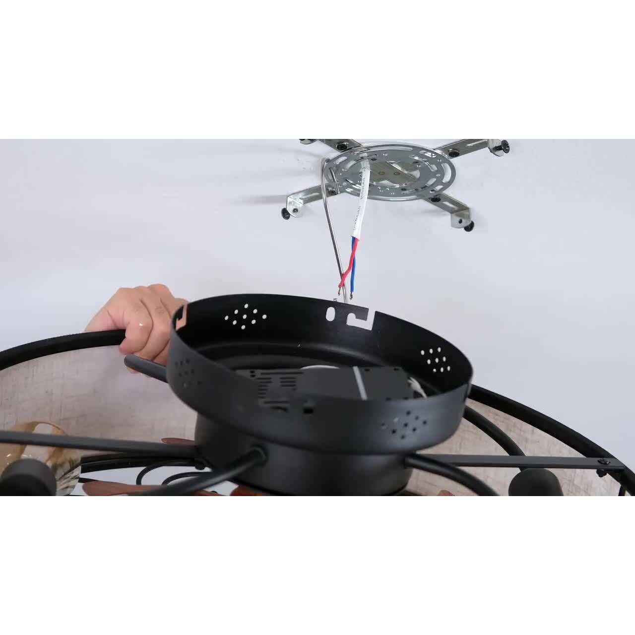 TOZING 19.7 in. Indoor Bronze Smart Low Profile Ceiling Fan with Remote and Light Kit - Image 5