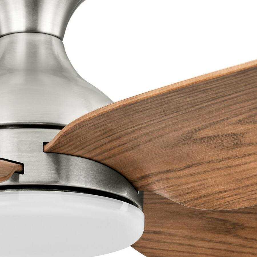 Hampton Bay AK363HB-BN Ceva 54 in Integrated CCT LED Indoor Outdoor Brushed Nickel Ceiling Fan with Light and Remote Control - Image 4