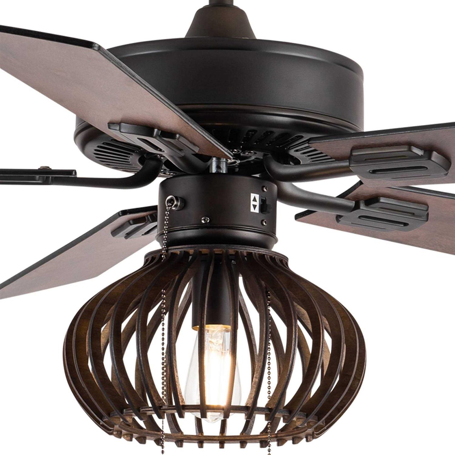 River of Goods Ashland 42 in. Indoor LED Oil Rubbed Bronze Ceiling Fan with Light Kit - Image 4