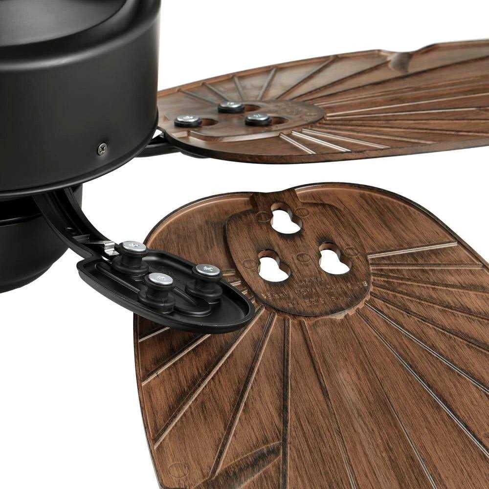 Hampton Bay Lillycrest II 52 in. Indoor/Outdoor Matte Black Wet Rated Ceiling Fan with 5 Weather Resistant QuickInstall Blades - Image 3