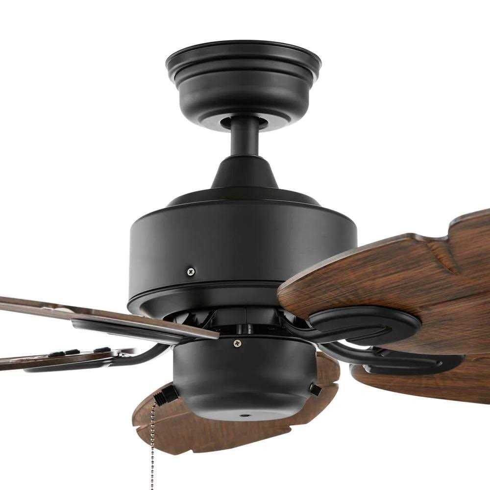 Hampton Bay Lillycrest II 52 in. Indoor/Outdoor Matte Black Wet Rated Ceiling Fan with 5 Weather Resistant QuickInstall Blades - Image 4