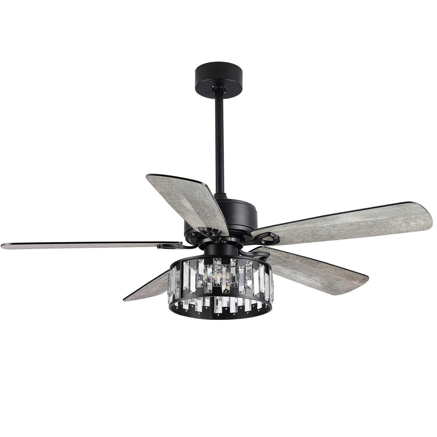 Breezary Sergio 52 in. Indoor Crystal Ceiling Fan with Remote Control and Light Kit Included - Image 4