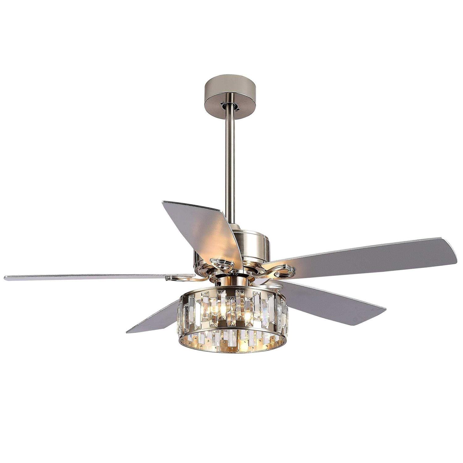 Breezary Sergio 52 in. Indoor Crystal Ceiling Fan with Remote Control and Light Kit Included - Image 5