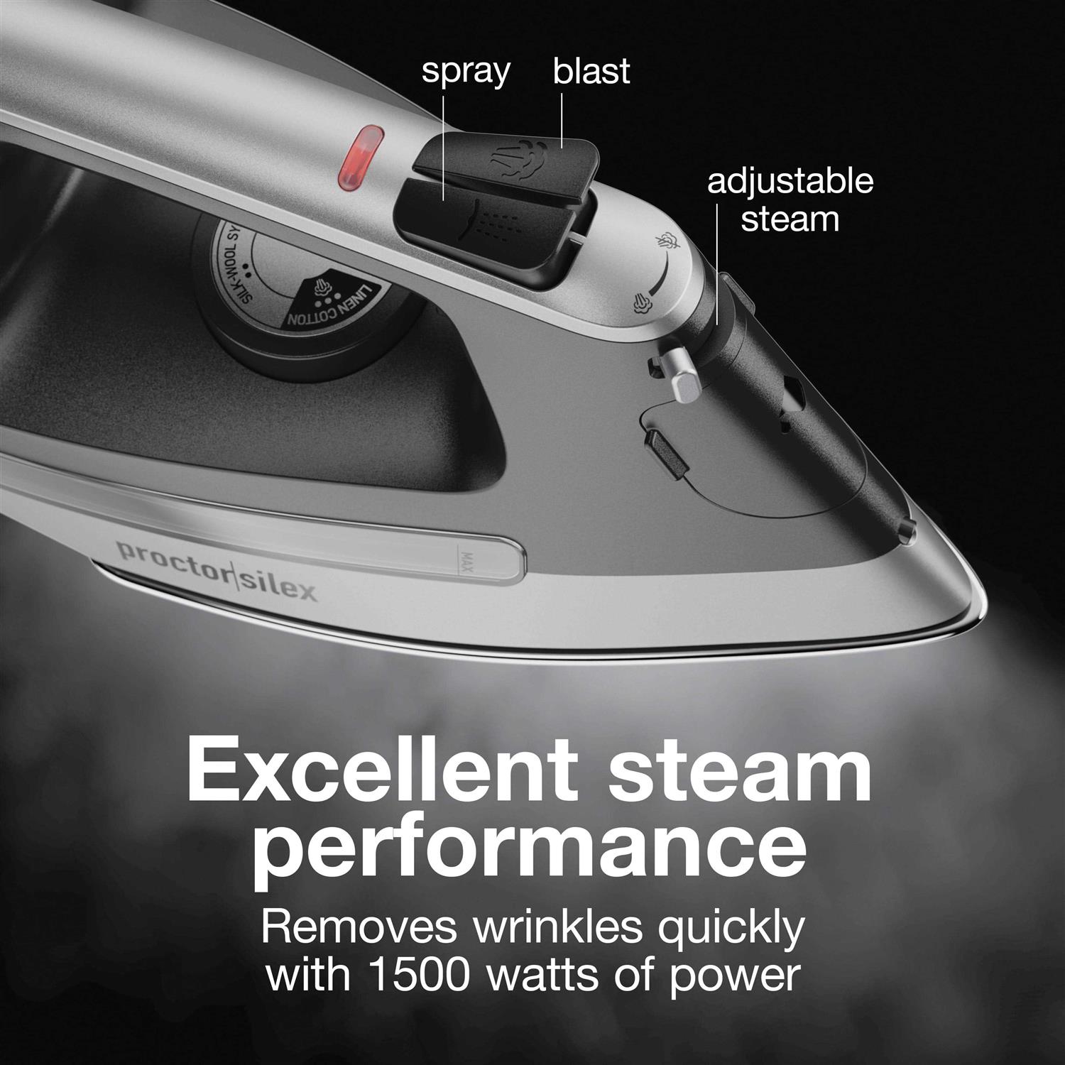 Proctor Silex Steam Iron with Retractable Cord - Image 4