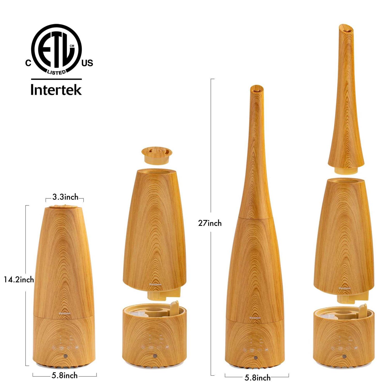 elecameier Cool Mist Humidifier,elecameier Warm and Cool Mist Humidifier for Home/bedroom with remote control smart air Humidifier for d - Image 3